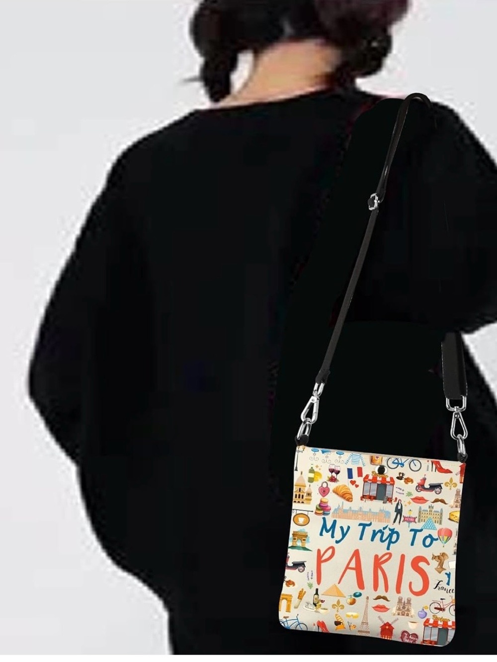 Paris Travel Crossbody Purses for Women - Souvenir Gifts - Casual Crossbody Bag - Picture 2 of 7